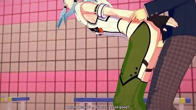 Sword Art Online 3d manga porn - Sinon sucks cock and gets wedged two times