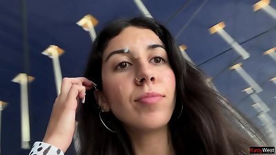 supreme CUMWALK in phat AIRPORT utter of People Risky Public oral pleasure